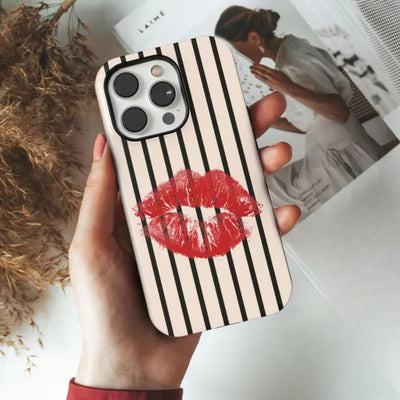 Red Lips Chic Kiss iPhone Case