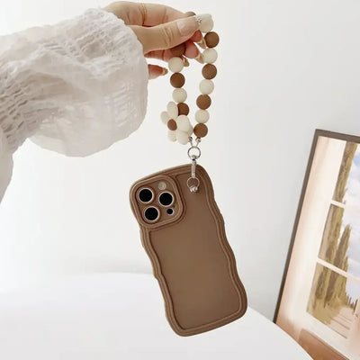 Fiora Protective iPhone Case with Flower-Bead Wrist Strap