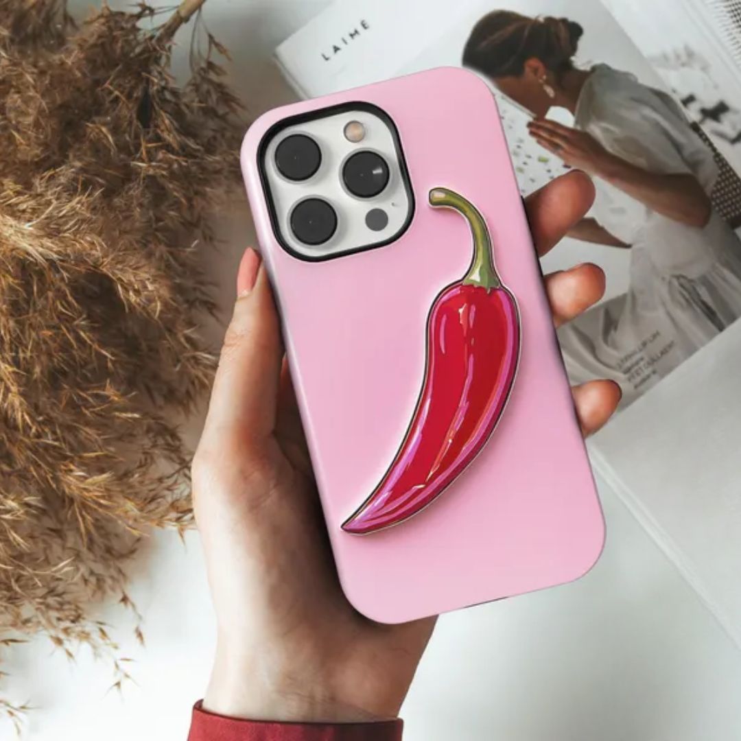 Pink Chili Pepper iPhone Case