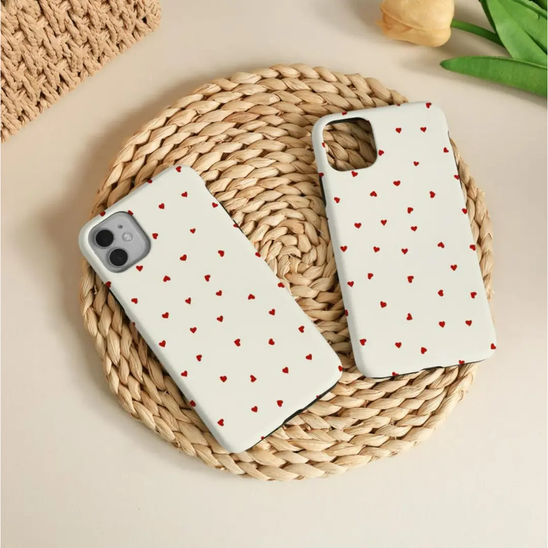 Simple Red Heart Slim iPhone Case