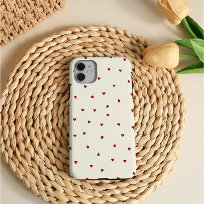 Simple Red Heart Slim iPhone Case