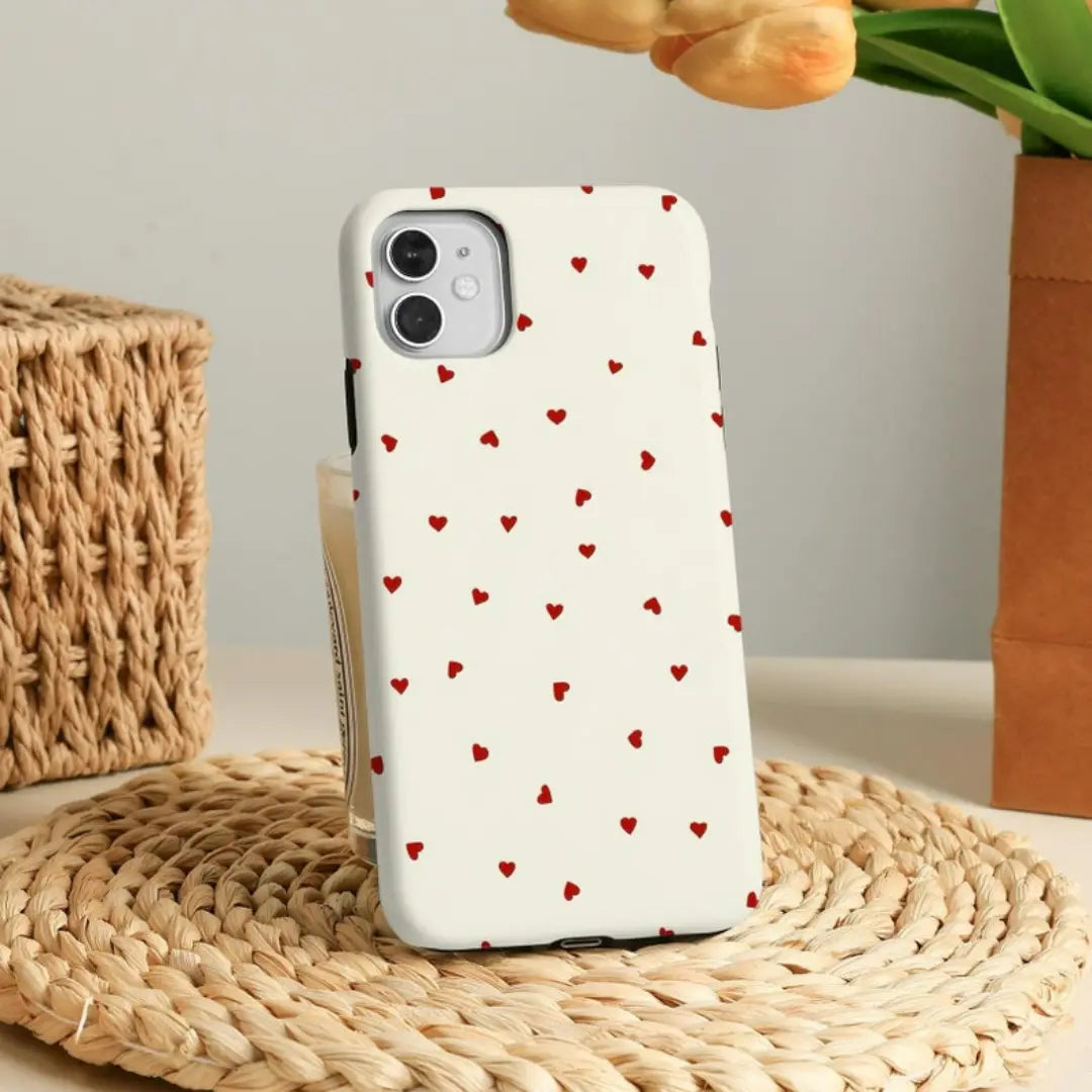 Simple Red Heart Slim iPhone Case